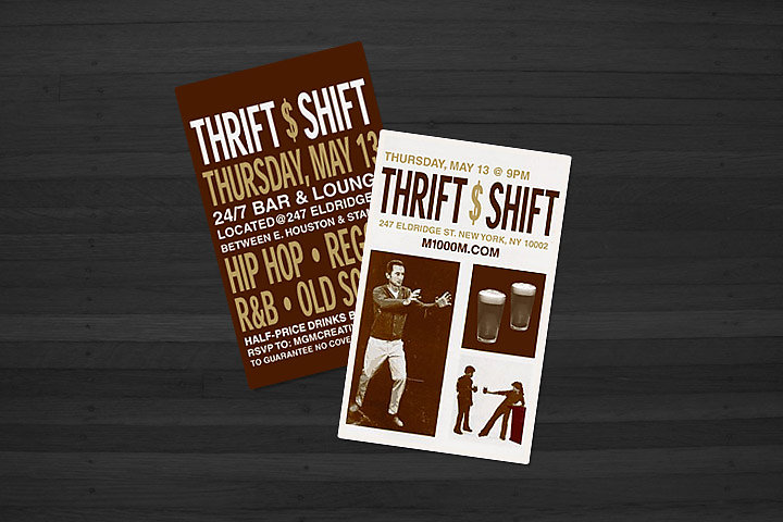 Thrift Shift Party Flyer